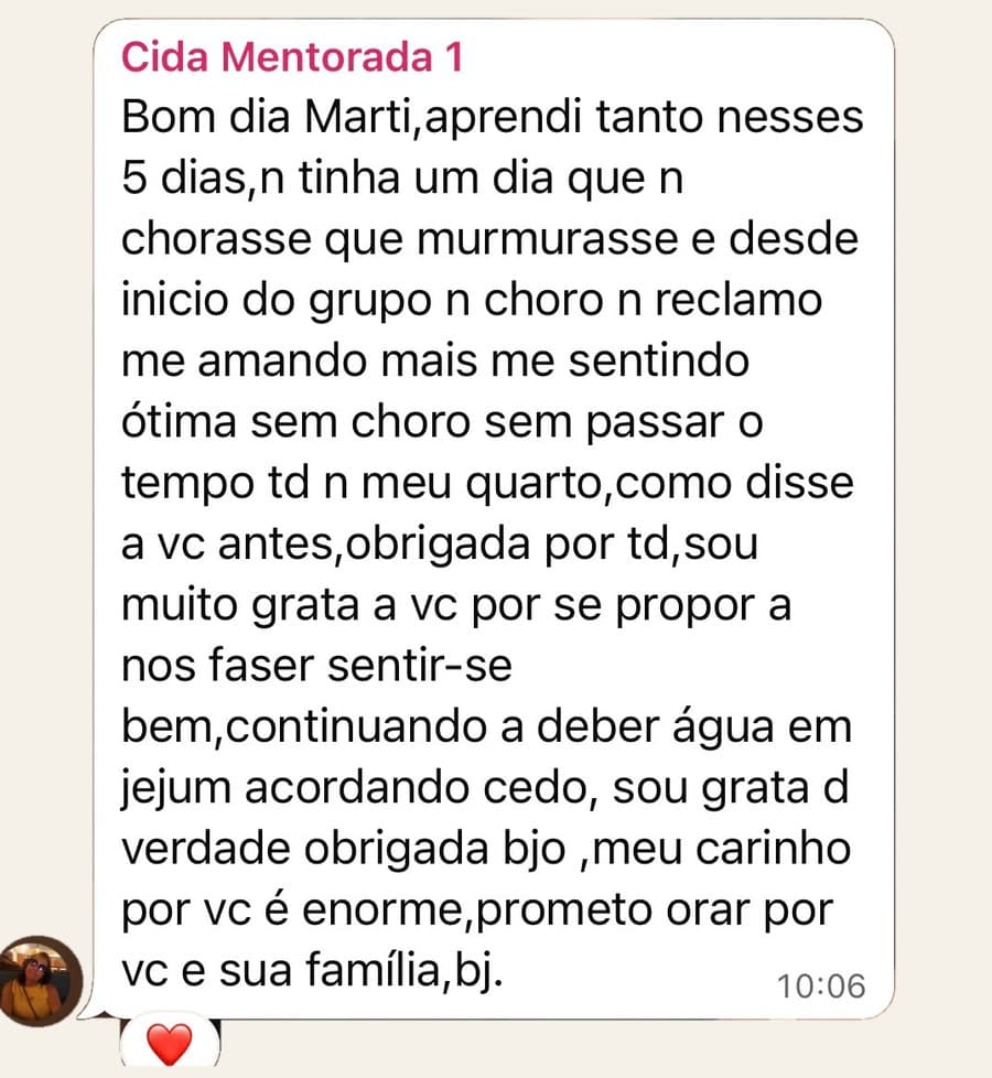 Depoimento de Cida (Mentoria Desprocrastine-se)