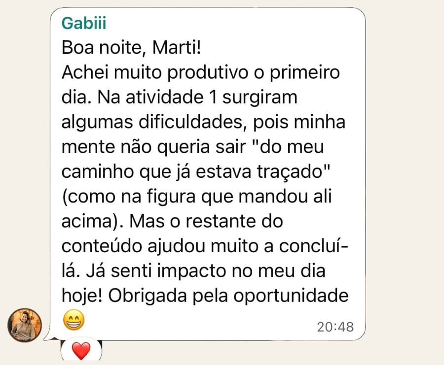 Depoimento de Gabi (Mentoria Desprocrastine-se)